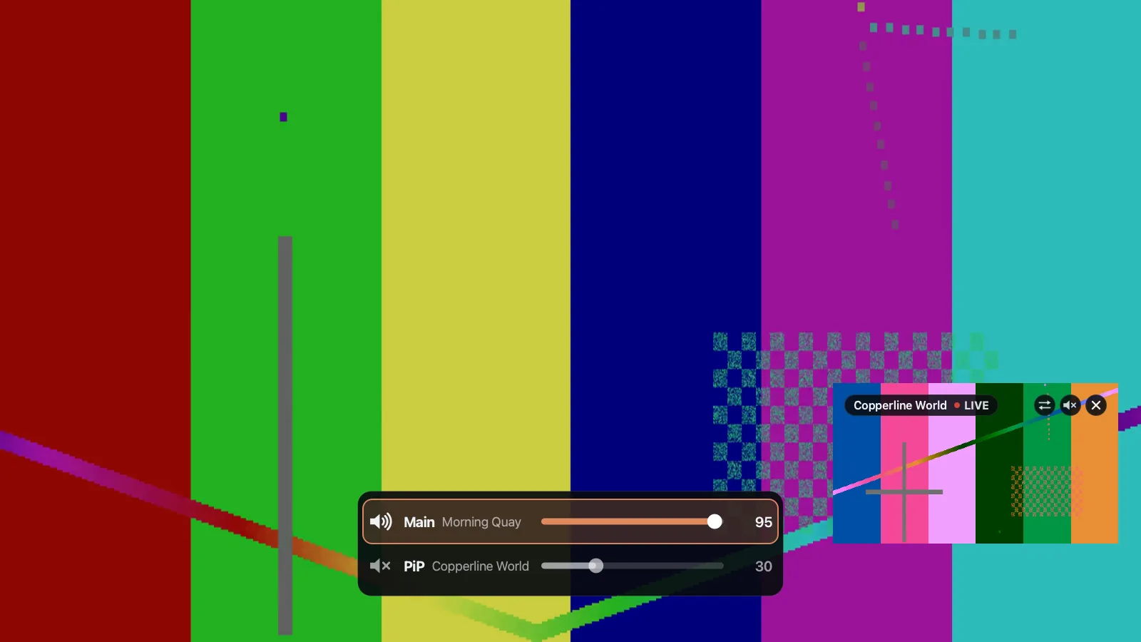 Picture-in-picture with the volume mixer